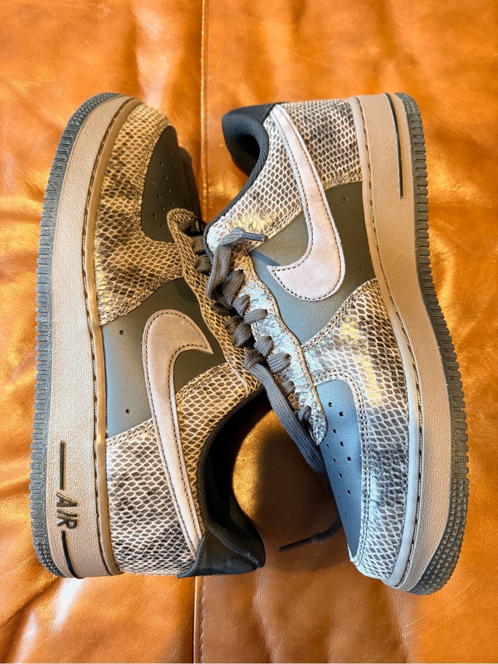 Nike Men’s Air Force 1 Low Snakeskin Noir